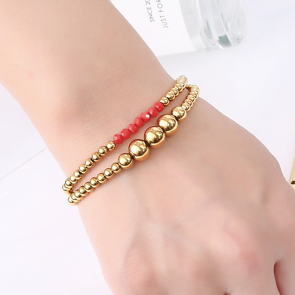 Women's High Quality Hand Furnace Gold Waterproof Hard-wearing Stainless Bracelet
