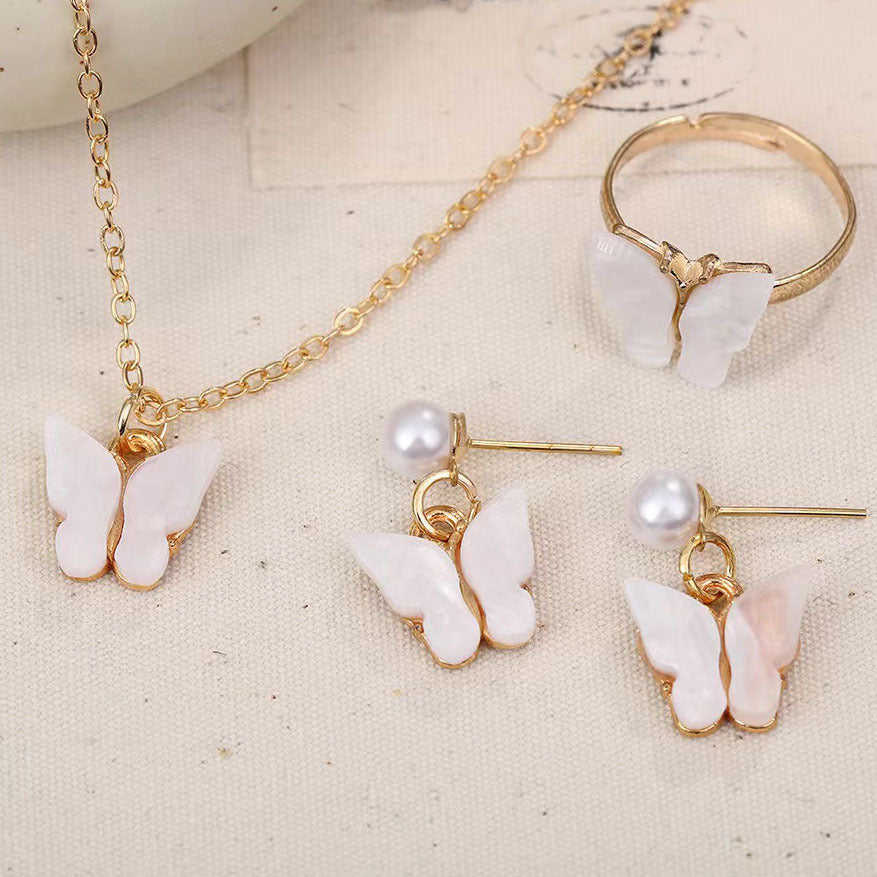 Women's Butterfly Plate Retro Fashion Minority Design Jewelry Set