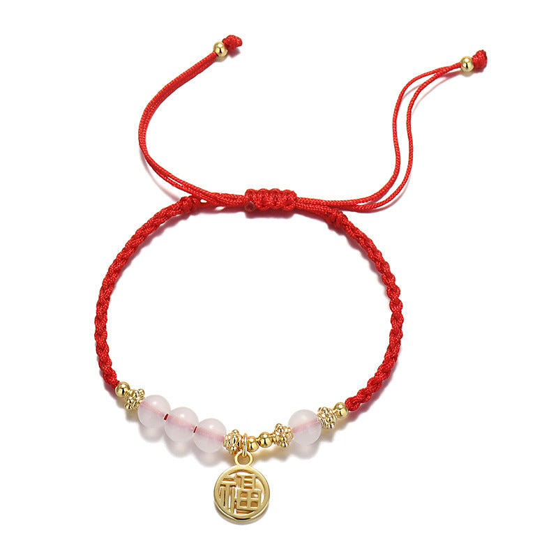 Stil Mode kleine Segenskarte rosa Armbänder