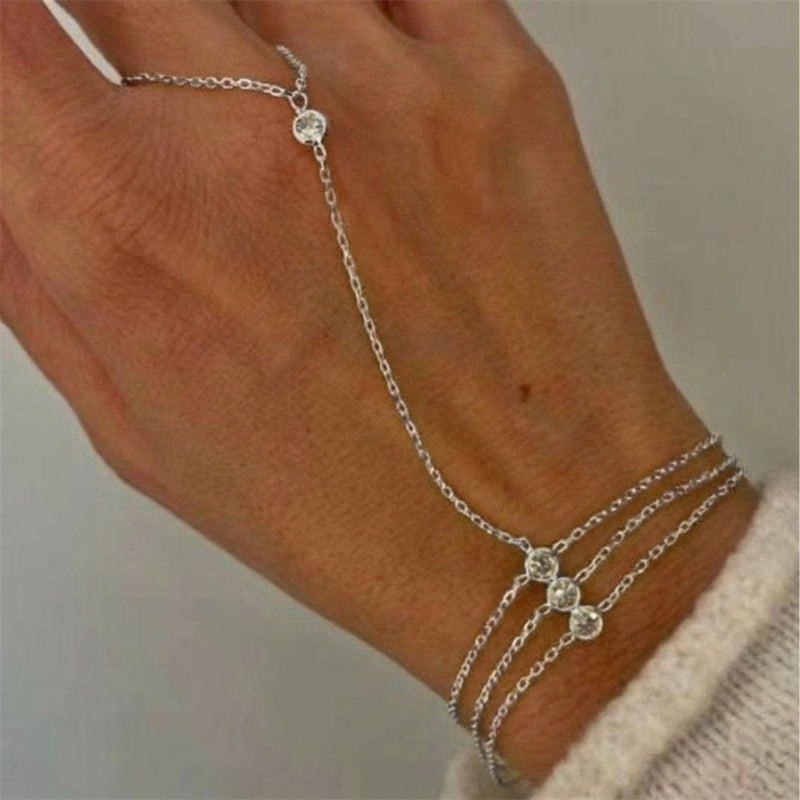 Women's Light Luxury Copper Chain Finger Graceful Personality High-grade Bracelet