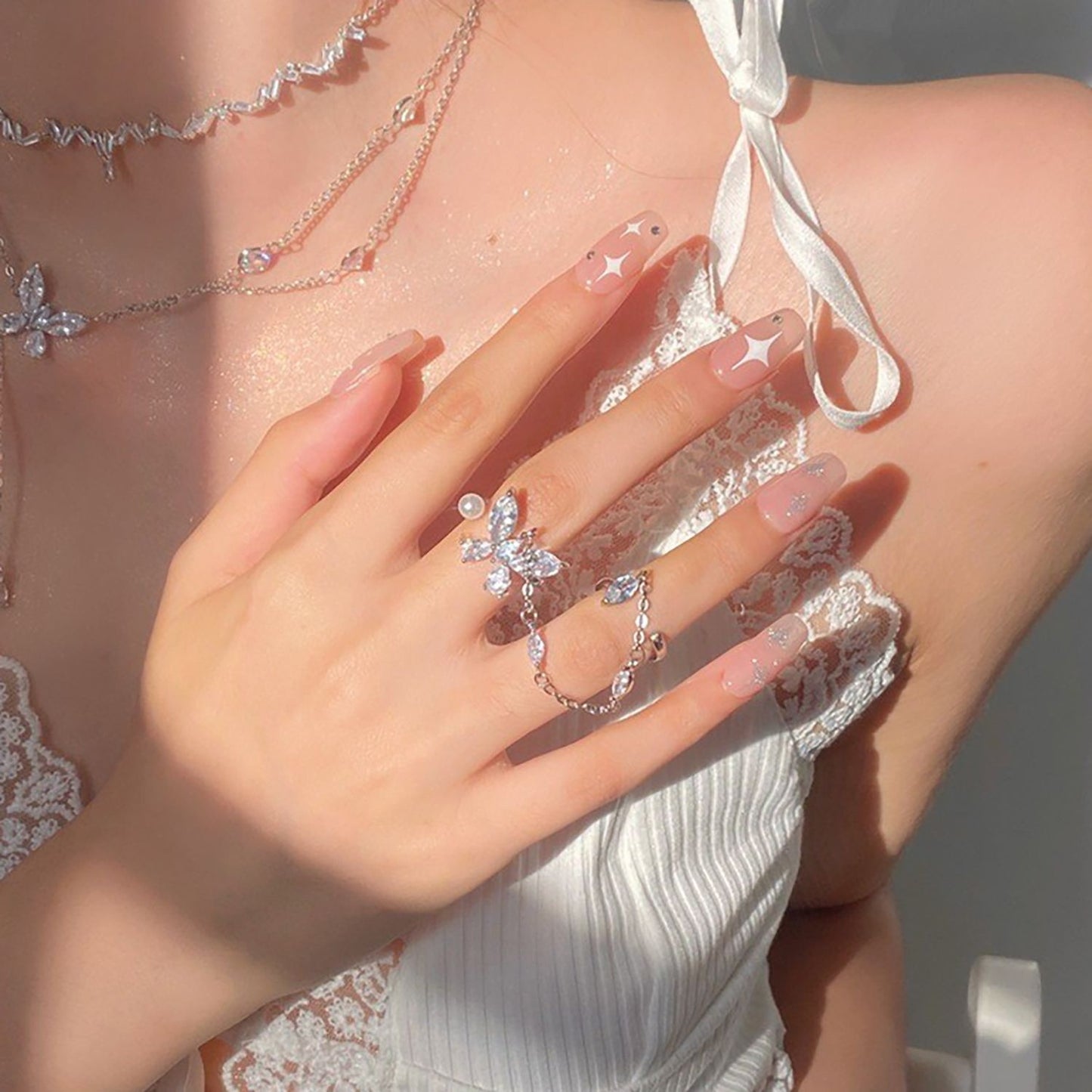 Light Luxury Butterfly Open Temperamental Minority Design Advanced Sense Ring