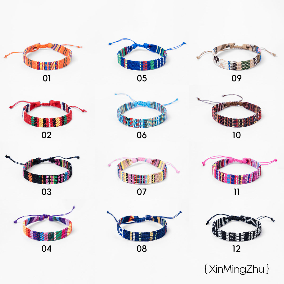 Bohemian Style Simple Niche Adjustable Cotton And Linen Bracelets