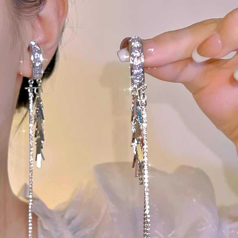 Long Extra Tassel Bone Hook High-grade Ear Clip