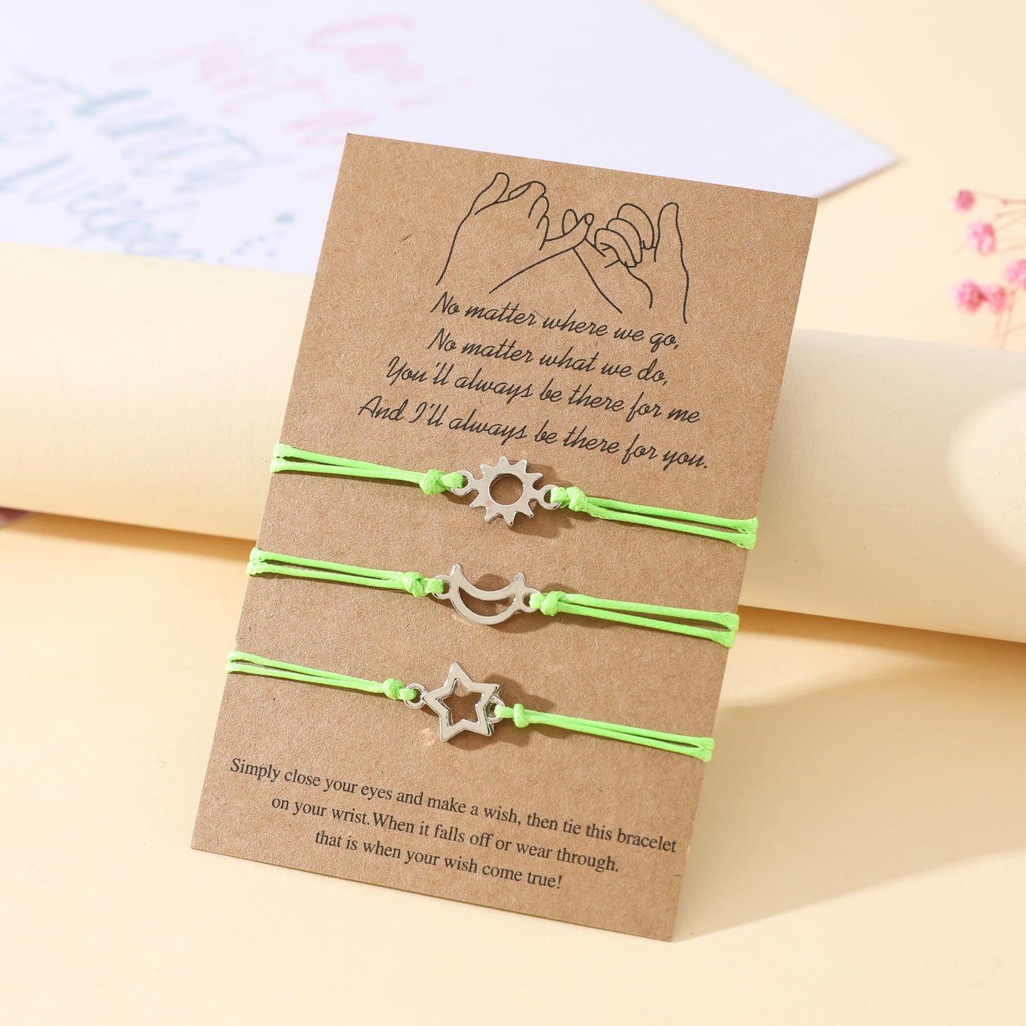 Friendship Card Personality Alloy Sun Moon Bracelets