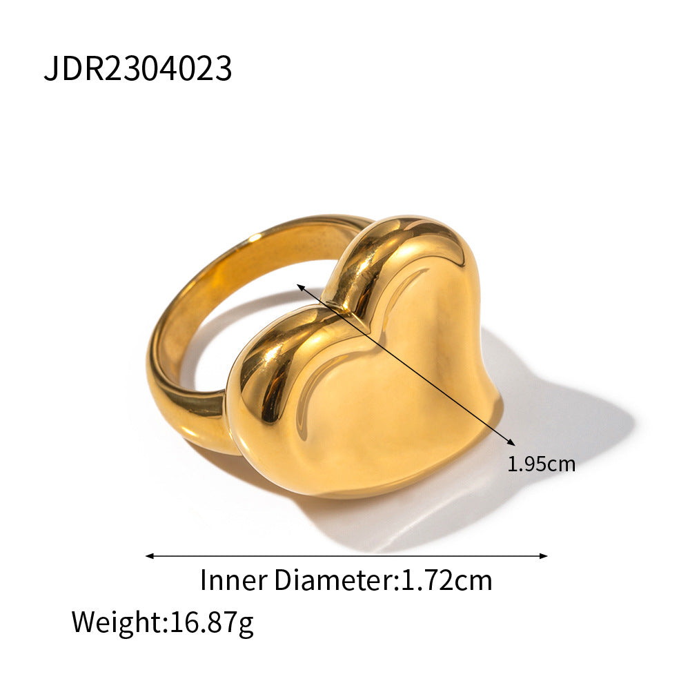 Stainless Steel Closed Light Luxury High Rings