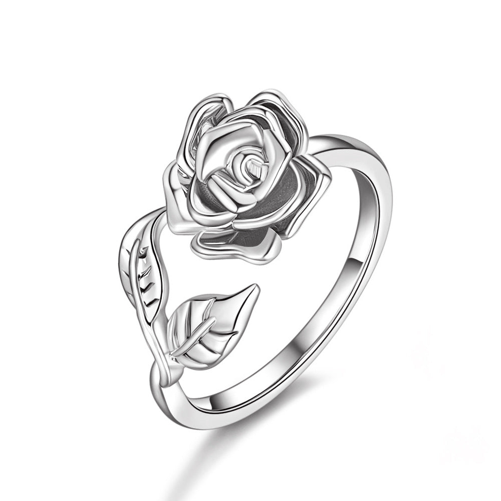 Women's Rose Personalized Hand Jewelry Valentine's Day Rings