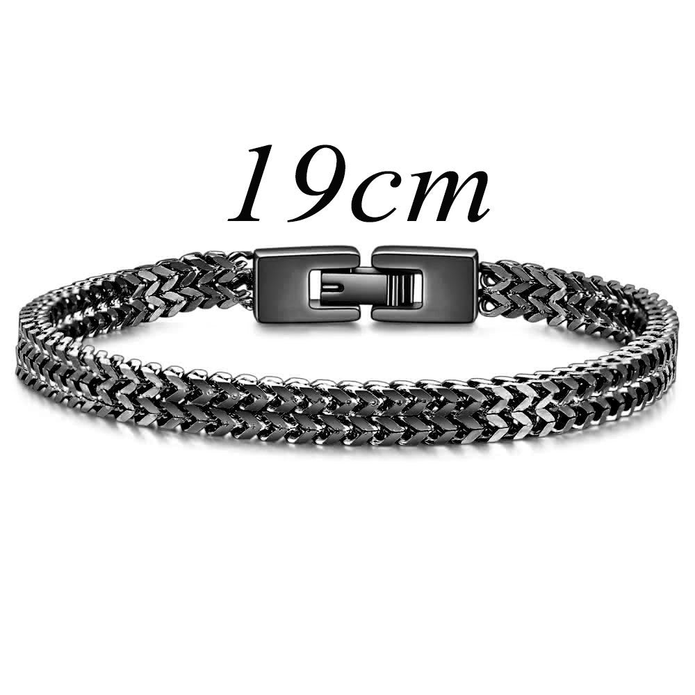 Men's Hip Hop Stainless Steel Keel Snake Chain Fashion Bracelets