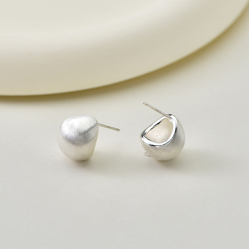 Women's Good Texture Fashion Style Frosted Brushed Simple High Sense Painless Earrings