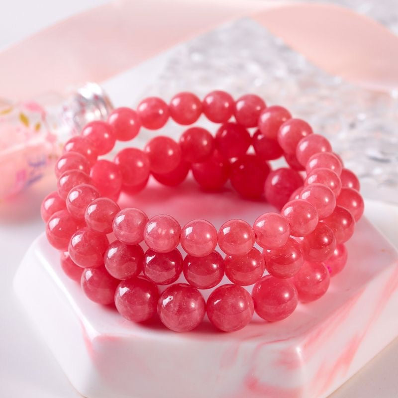 Rhodochrosite Recruitment Love Peach Blossom Marriage Argentina Bracelets