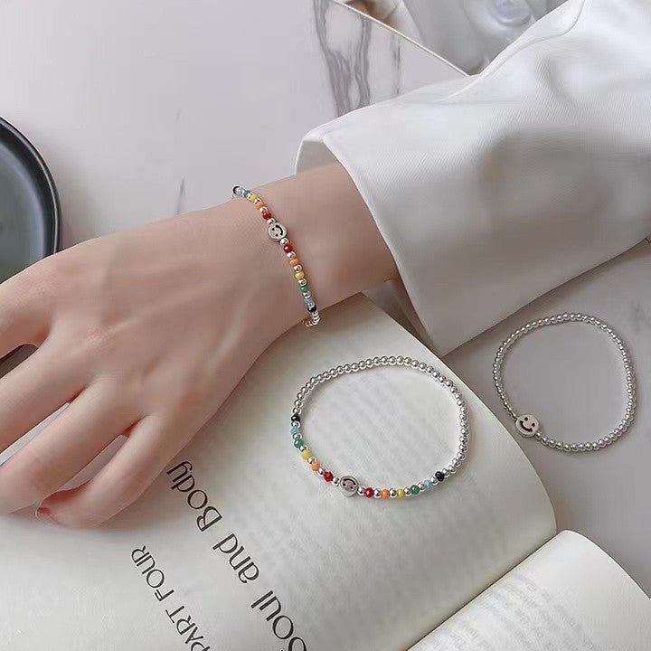 Design Cute Light Luxury Exquisite Rainbow Smiley Bracelets