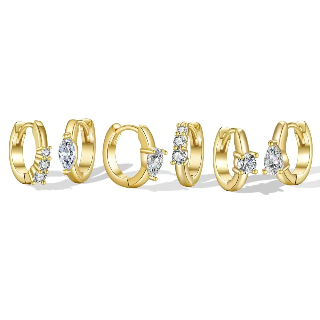 Clip Retro Simple Inlaid Zircon Bone Personalized Unique Rings