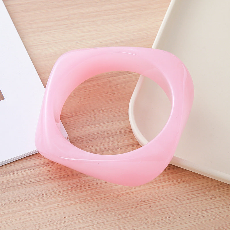 Women's Retro Irregular Blooming Round Wide Surface Bracelets