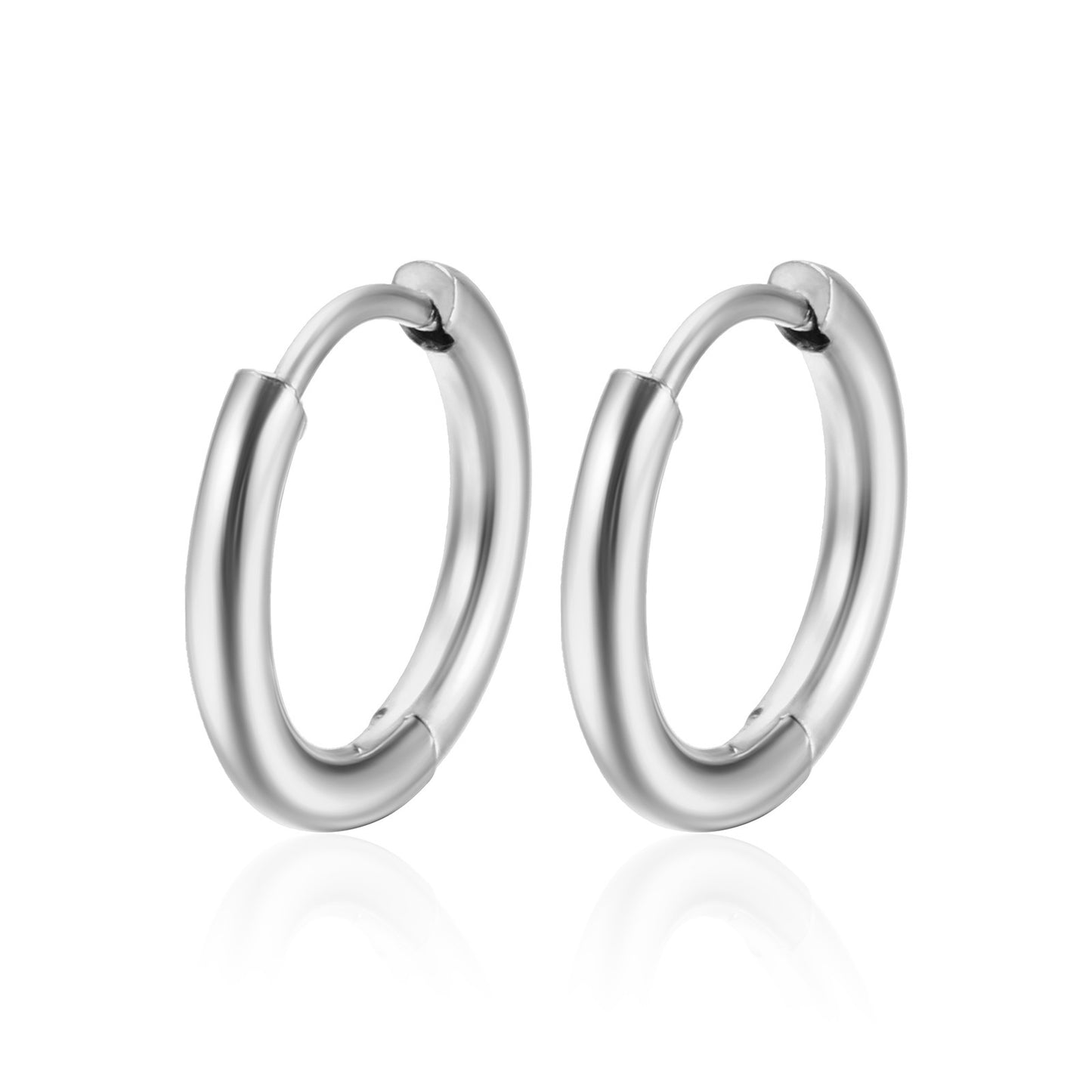 Women's & Men's Black Series Punk Titanium Steel Clips Ear Clip