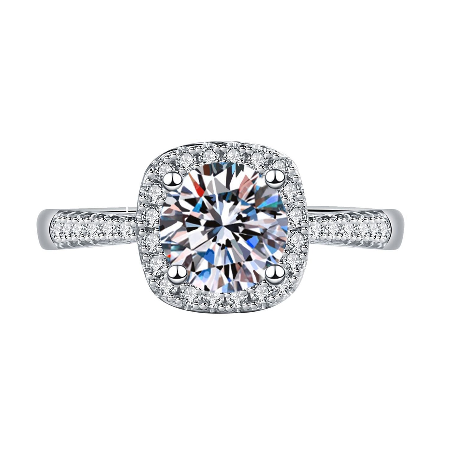 Modische quadratische Diamant-elegante klassische Moissanit-Ringe