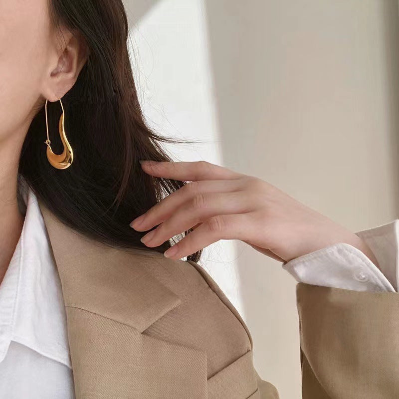 Women's Fashion Dance Shoe Long Boots Style Earrings