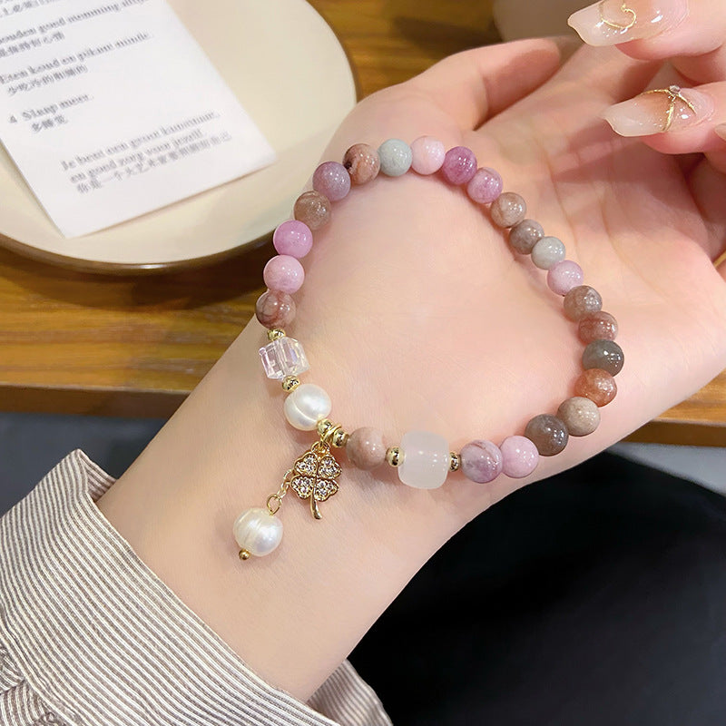 Orchidée Super Fée Douce Fraîche Optimisée Cinabre Jade Bracelets D'Amour