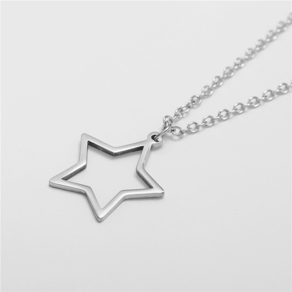 Men's Hip Hop Stainless Steel And Pendant Simple Necklaces