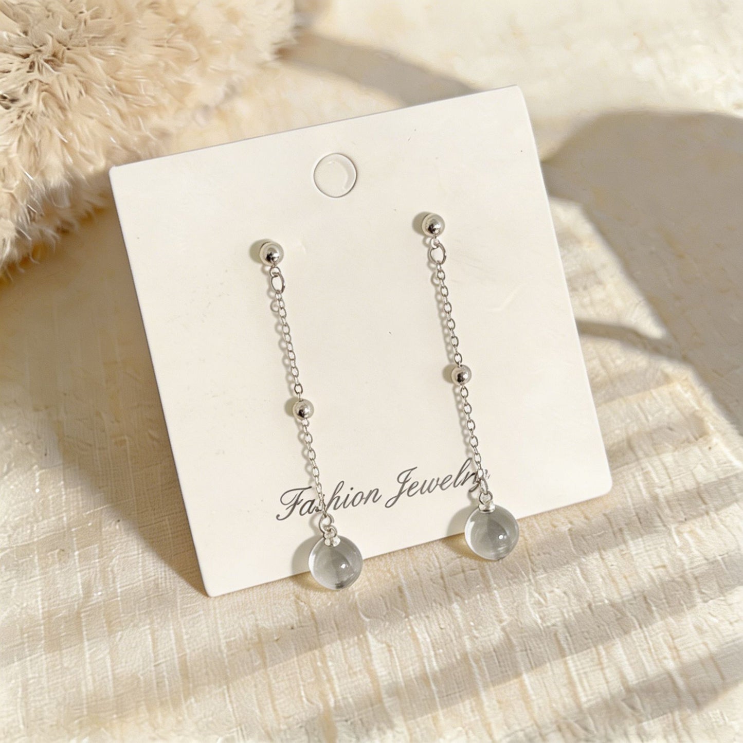 Ball Tassel Cold Clear Fashion Simple Without Pierced Rings