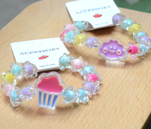 Children's Candy Princess Jelly Color Beaded Cute Bracelets