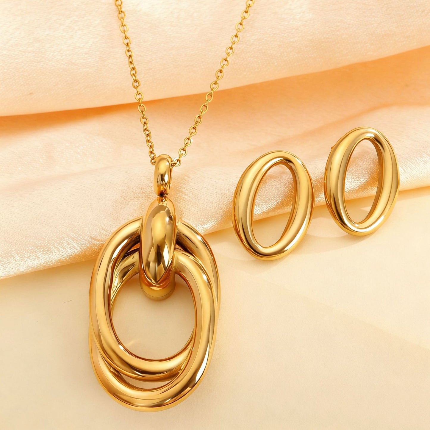 Women's Suit Geometric High Quality Stainless Steel Jewelry Set
