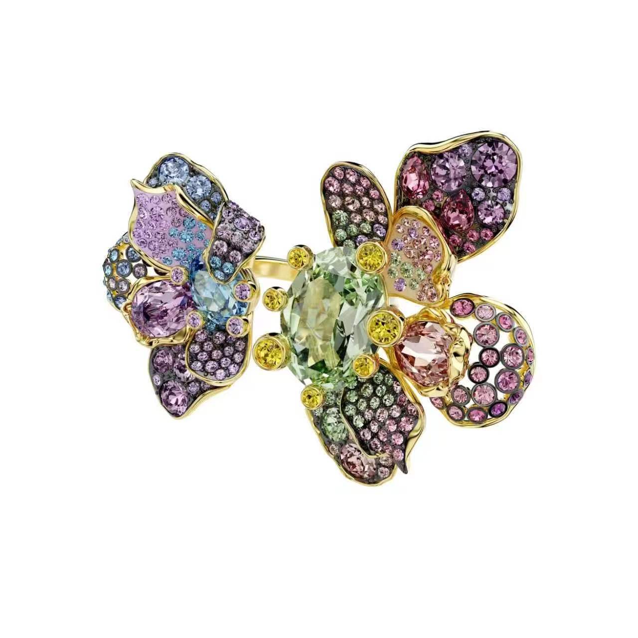 Austrian Crystal Flowers Rich Candy Ear Jewelry Set