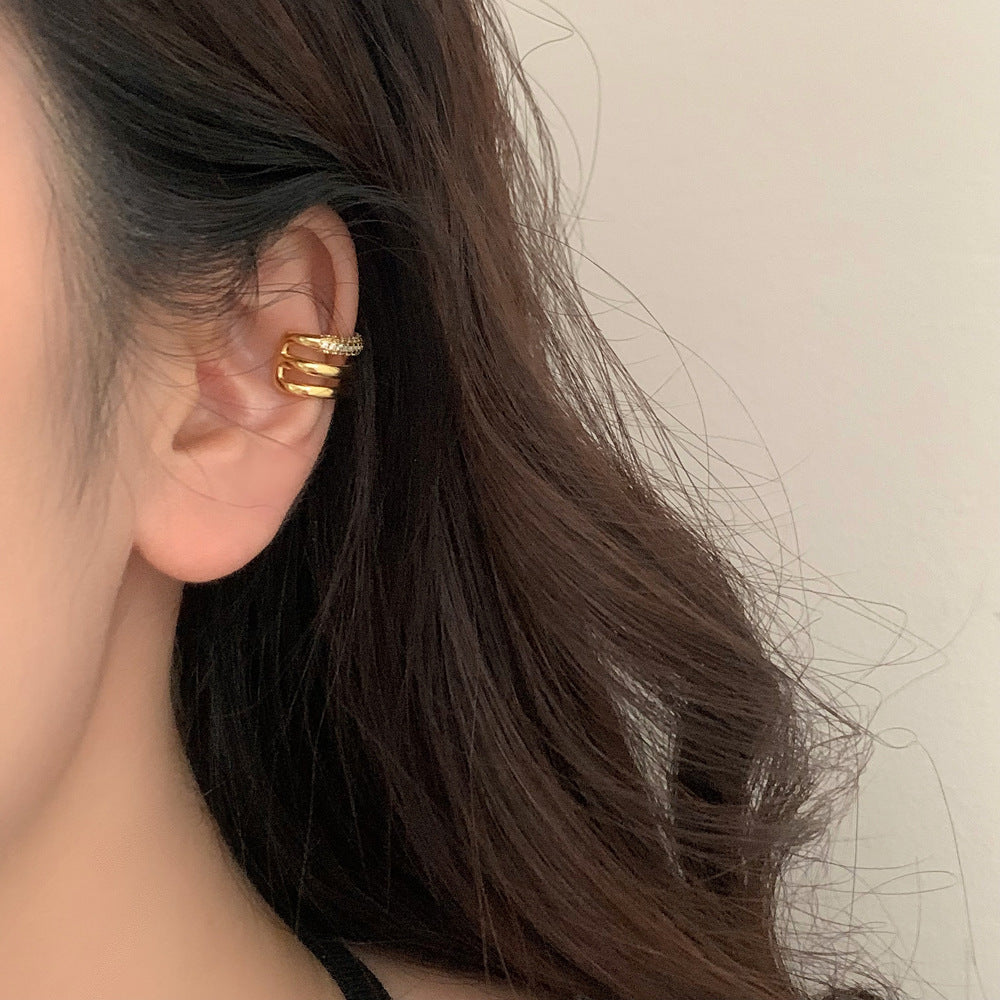 Personalized Zircon Summer Versatile High-grade Unique Light Ear Clip