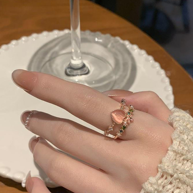 Clearance Vintage Creative Heart Hollow Butterfly Rings