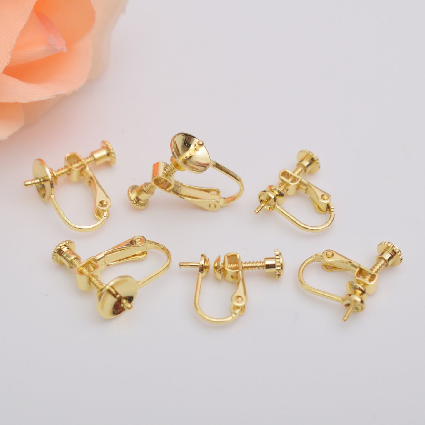 Gilded Screw Cross Bowl Tray Handmade Clips Ear Clip