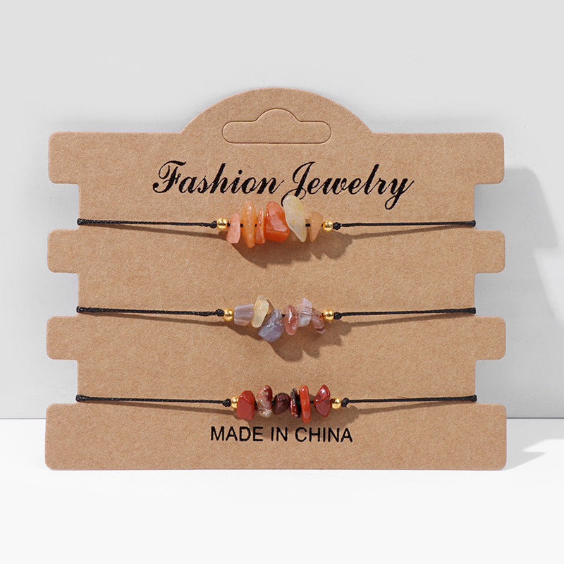 Natural Crystal Gravel Female Irregular Rough Stone Bracelet