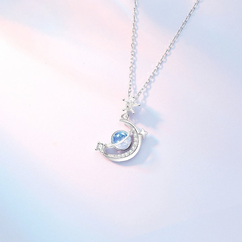 Sky Female Summer Niche Design Girlfriends Messenger Gift For Sisters Necklace