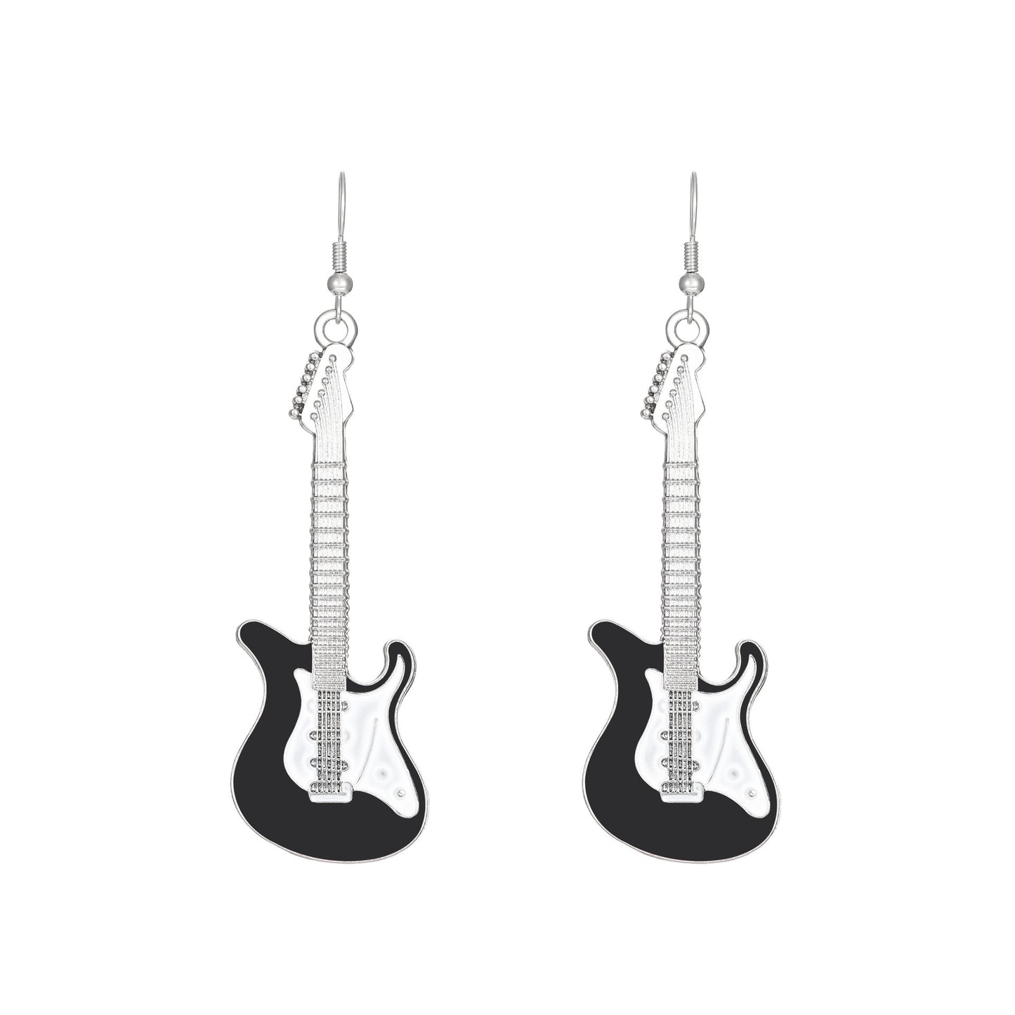 Women's & Men's Steel Guitar Punk Hip Hop Creative Design Electric Sweater Chain Jewelry Set