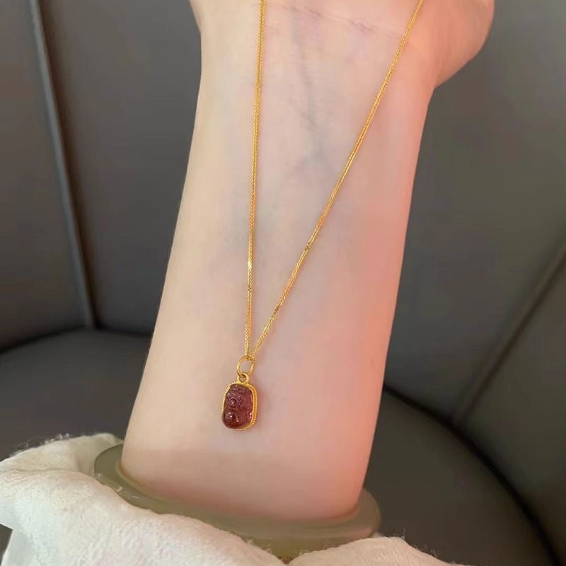 Chinese Style Gourd National Niche Light Luxury High-grade Sweet Gentle Necklaces