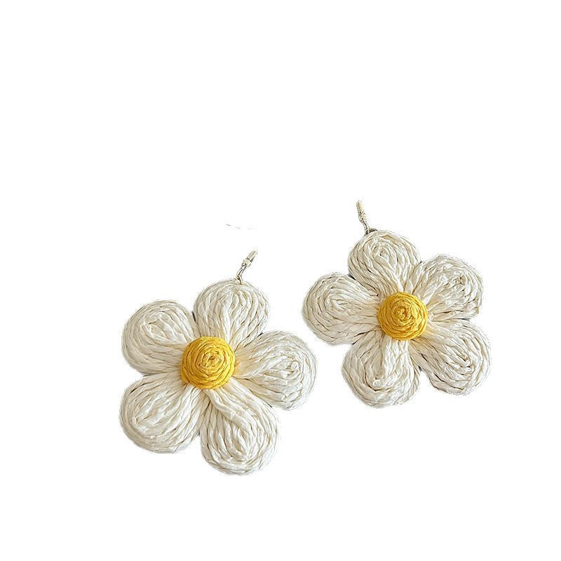 Dopamine Flower Ear Hook Female Summer Earrings