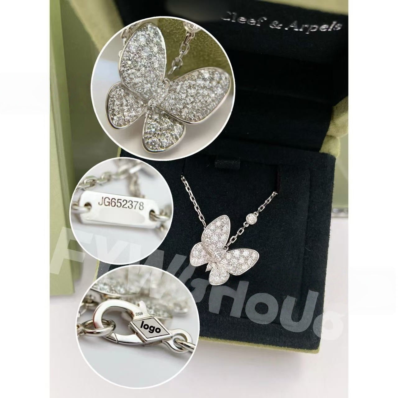 Women's Colorful Crystals Butterfly Copper Alloy Rose Gold Plated Fashion Clavicle Necklace
