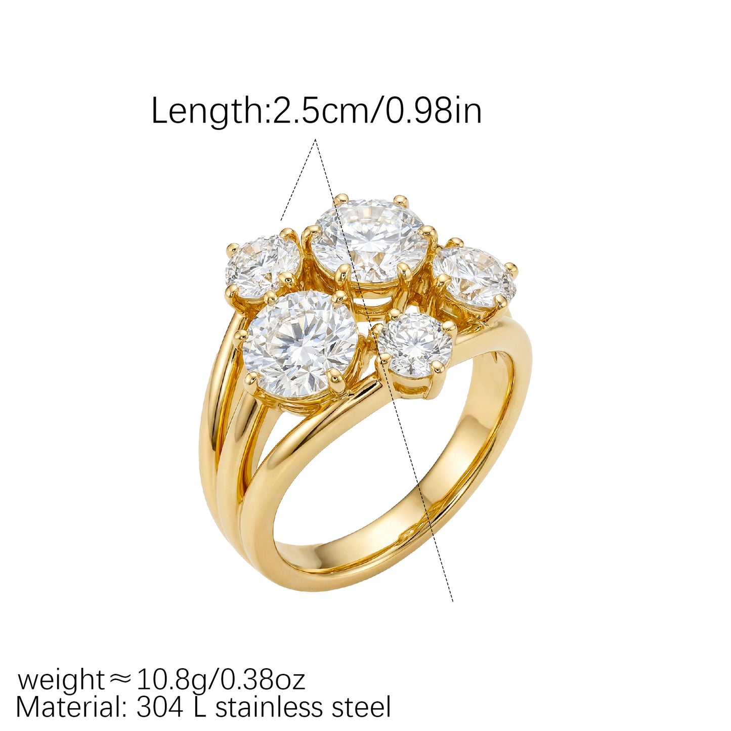 Affordable Luxury Style Inlaid Exaggerated Design Rings