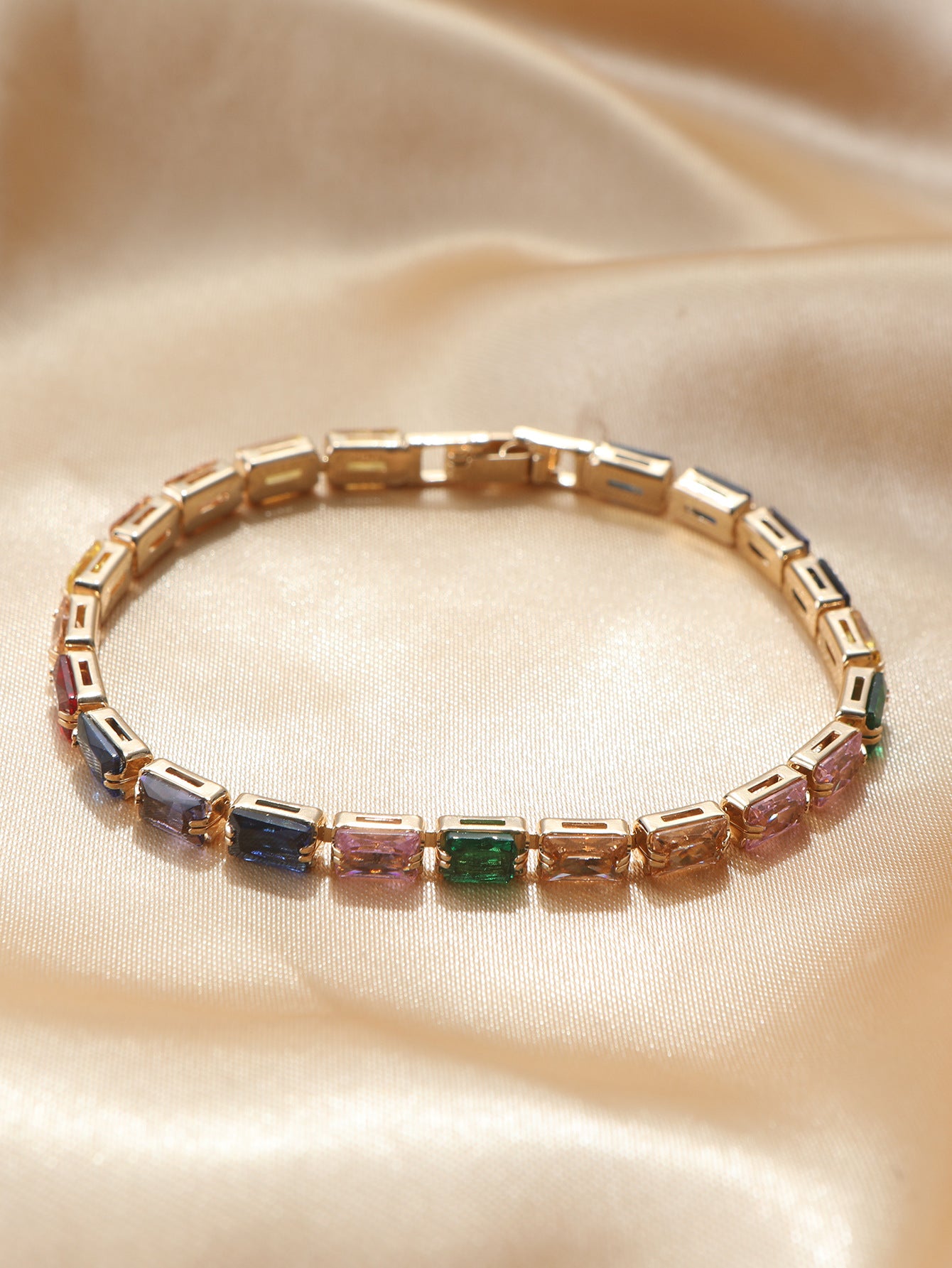 Cubic Zirconia Square Color Zircon High-grade Bracelets