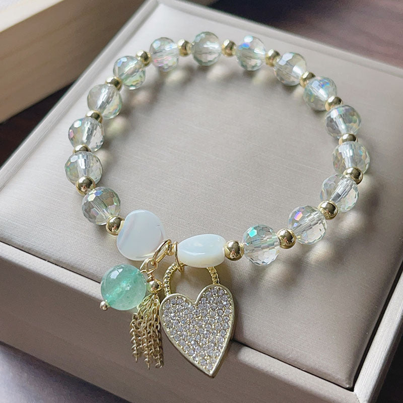 Super Shiny Crystal Female Shell Love Bracelets