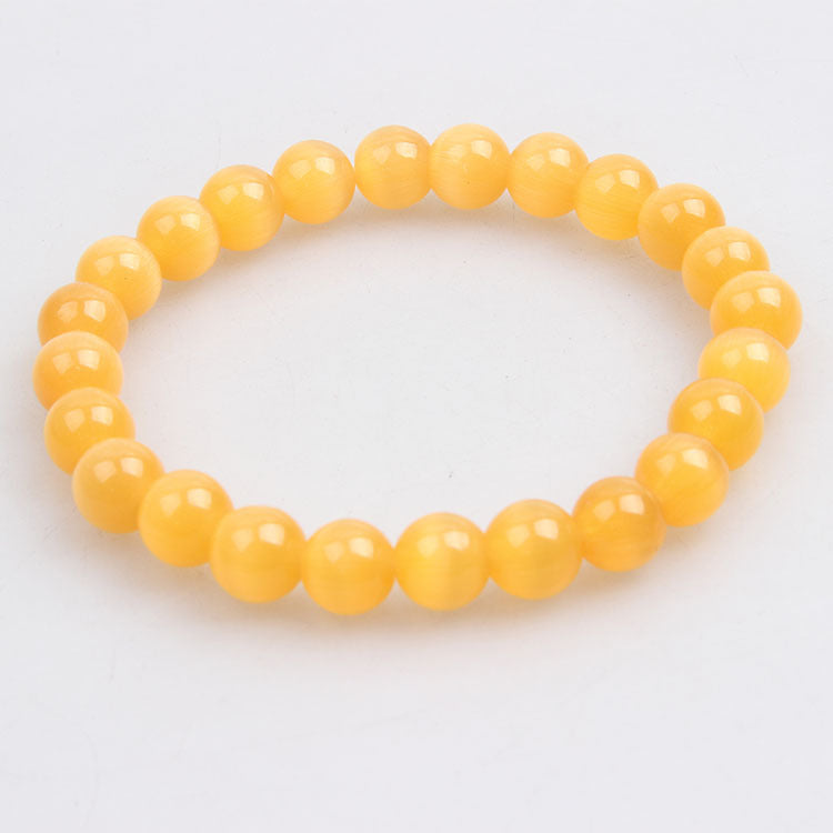 Men's Eye Round Beads Lucky Lady Fresh Simple Bracelet