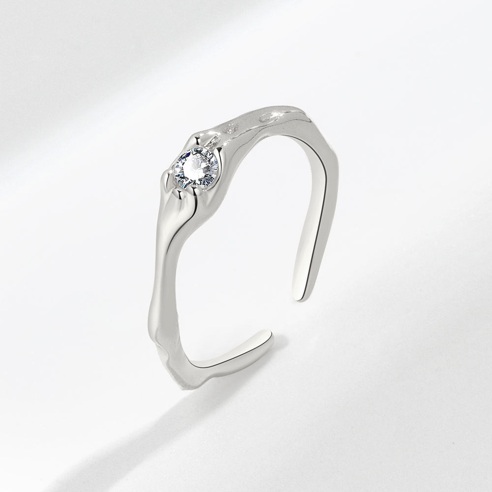 Style Niche Design Simple Elegant Zircon Female Rings