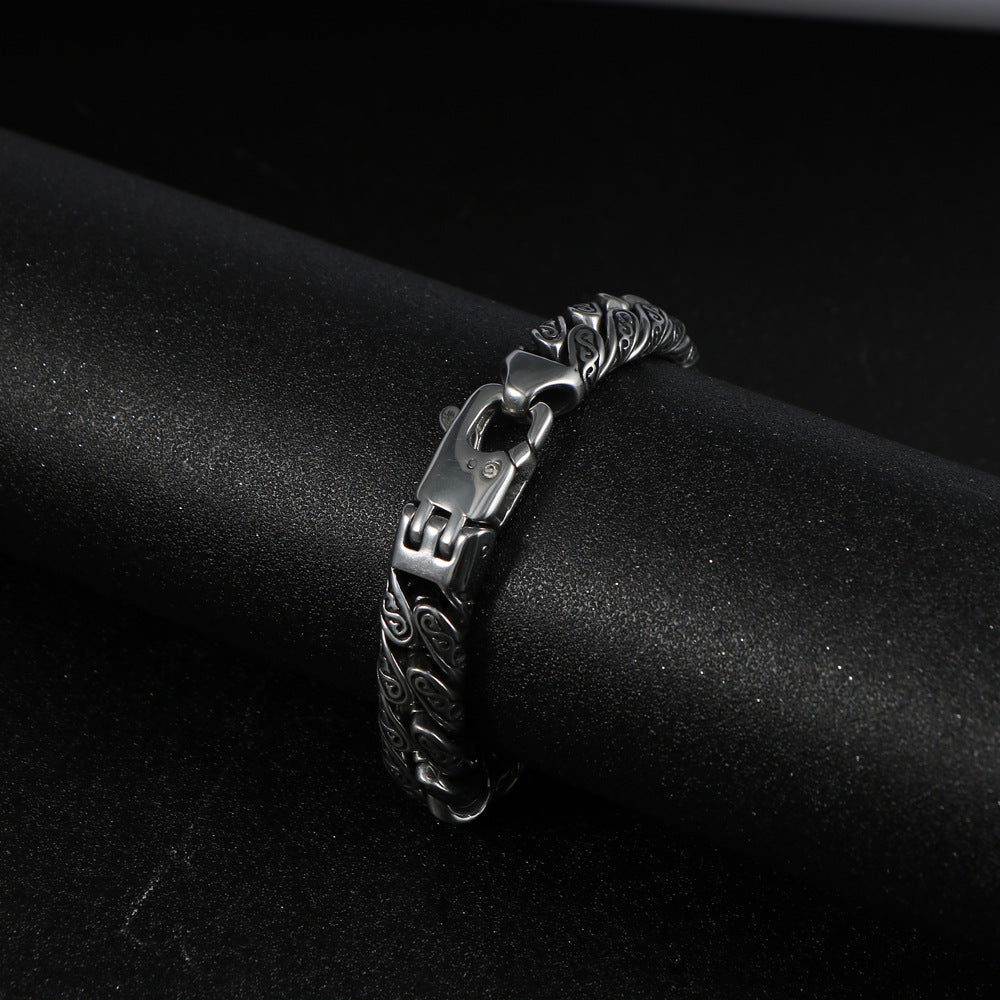 Men's Snake Pattern Punk Titanium Steel Domineering Bracelets