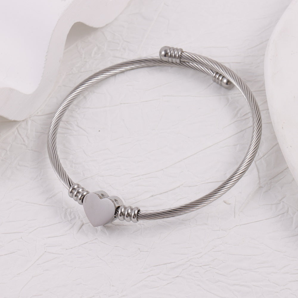 Trendy Stainless Steel Adjustable Opening Priest Religious Bracelets