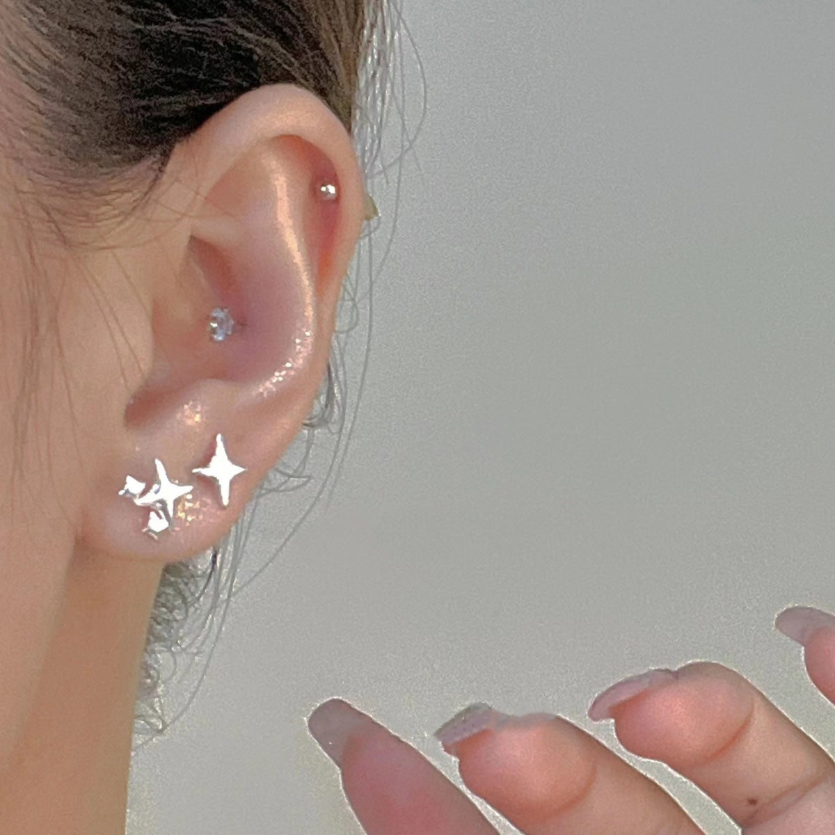 Mosquito Coil No Pierced High-grade Sense Pearl Vintage Flower Ear Clip