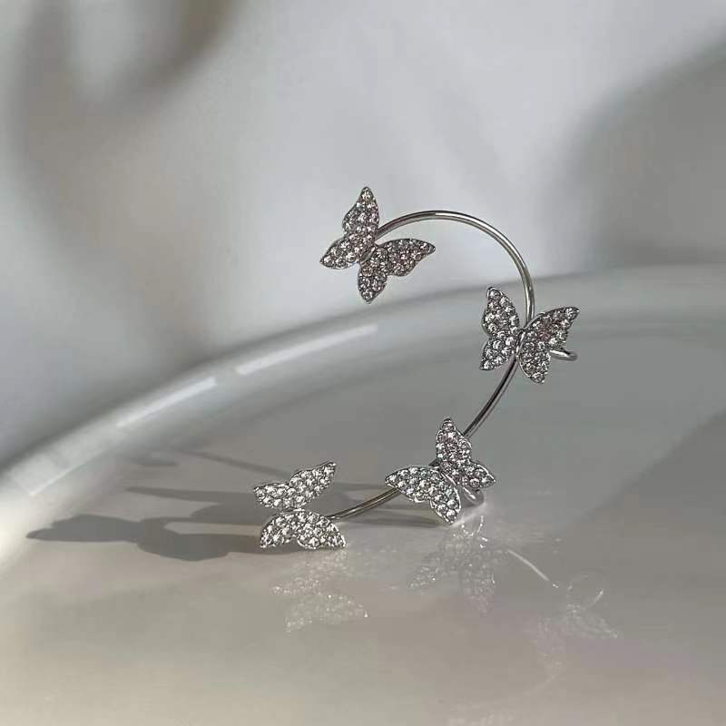 Women's Fairy Mori Style Diamond Butterfly Fashion Ear Clip
