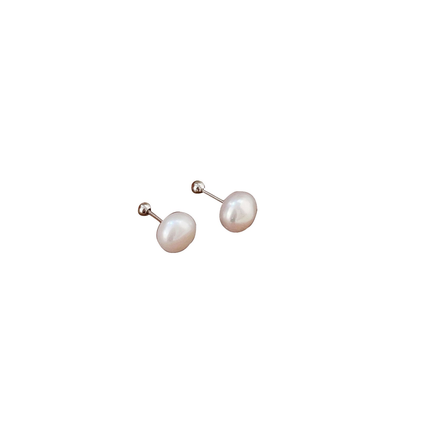 Boucles d'oreilles de niche féminines en perles vintage Sier Sterling