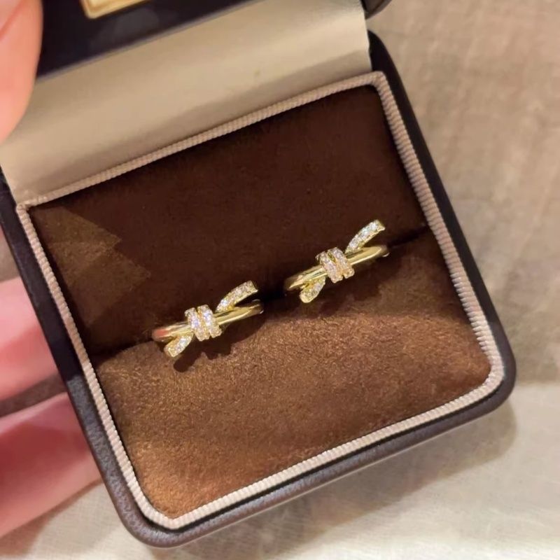 Women's Flash Woven Twisted Bends Hitches High-grade Rings