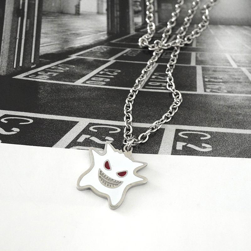 Women's & Men's Little Devil Titanium Steel For Trendy Street Long Necklace