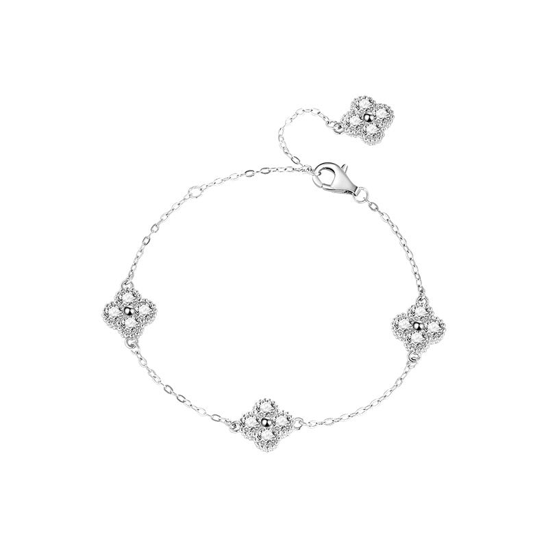 Sier Clover Damen-Armbänder, leicht, luxuriös, für Minderheiten