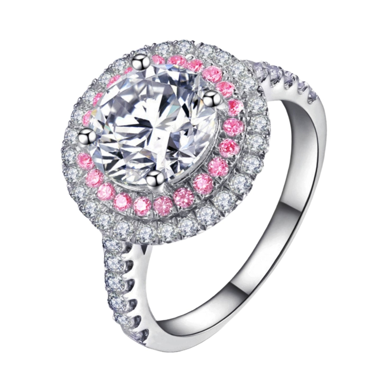 Damen-Charm-Königin-Prinzessin-runde rosa Ringe