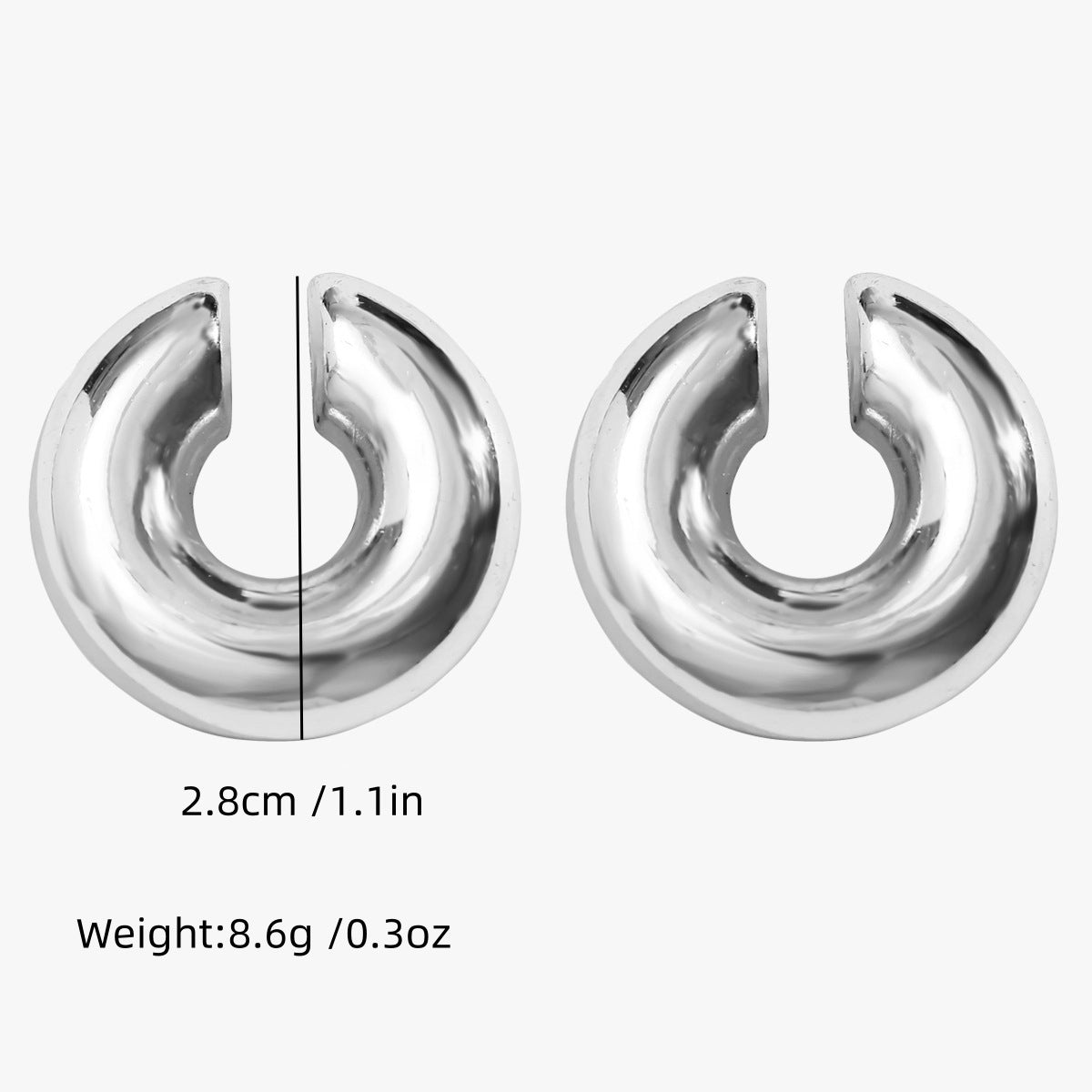Acrylic Candy Color Matte Simple Design Ear Clip