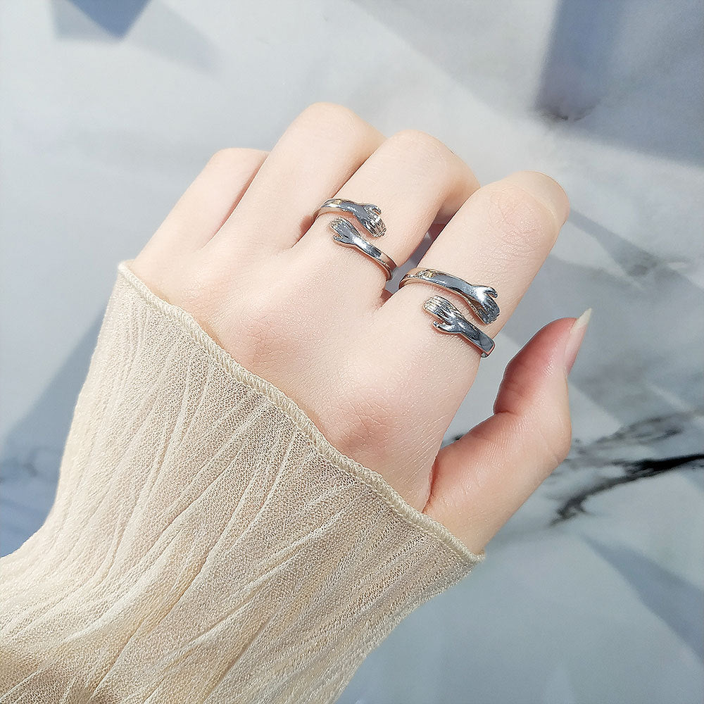 Hug Couple Korean Fashion Fresh Graceful Rings